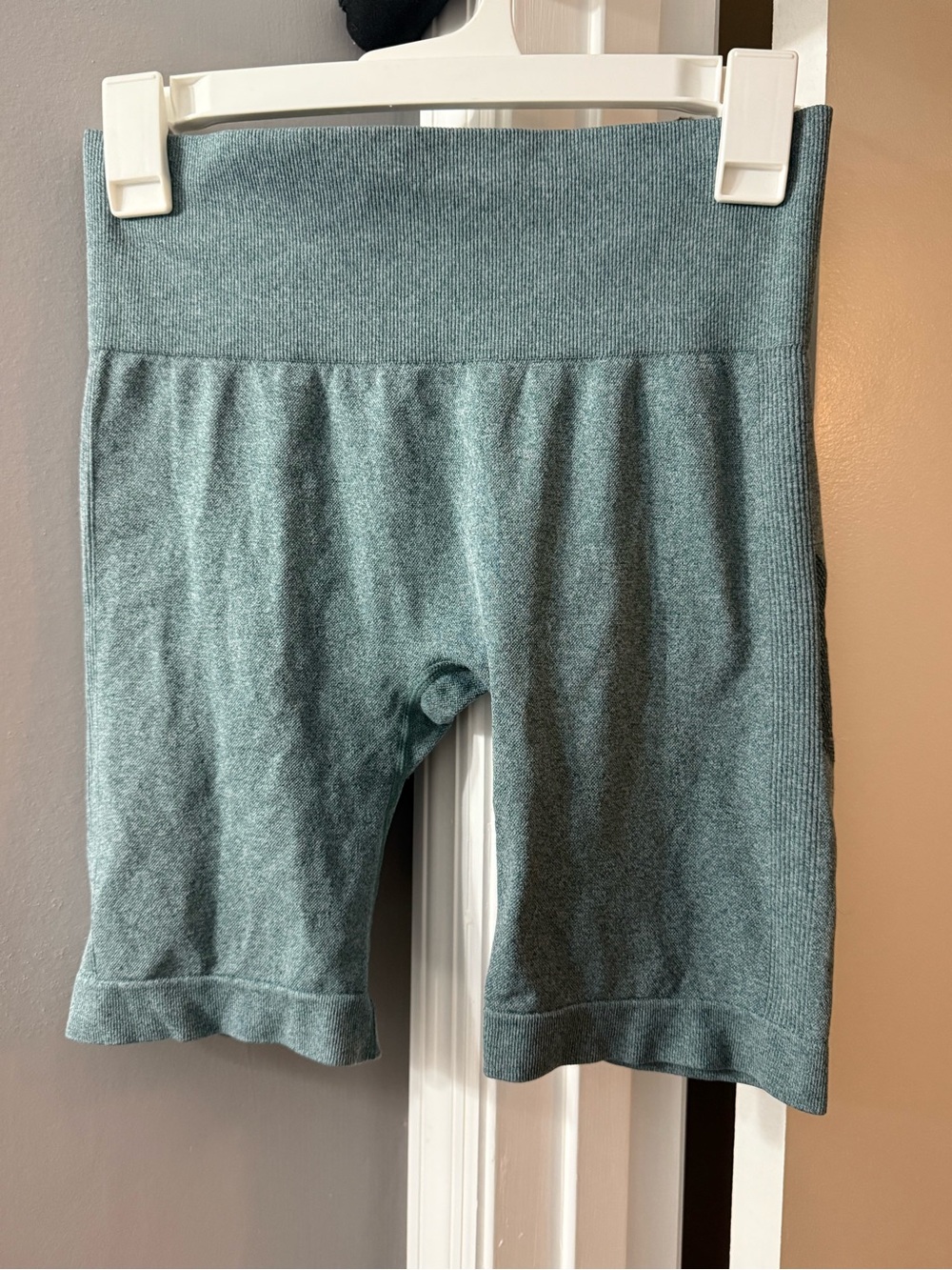 Source Unknown Teal Ribbed Bike Shorts